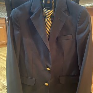 Nautica Boys Navy Suit Jacket with matching tie